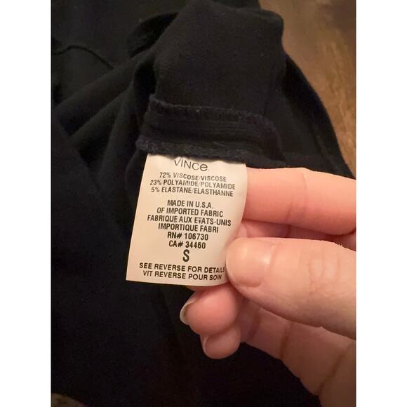 Vince Women's Black Sleeveless Basic Shift Dress Size Small Minimalist - Picture 3 of 9